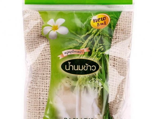 Мыло в мочалке с рисовым молочком Panatip 75 гр