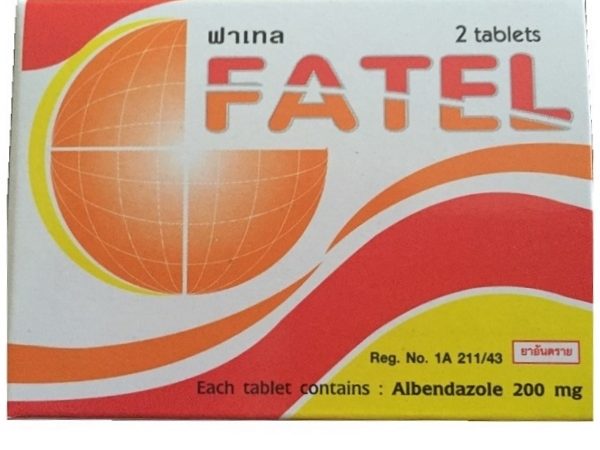 Тайский Альбендазол 200 мг от паразитов Fatel 6 таблеток