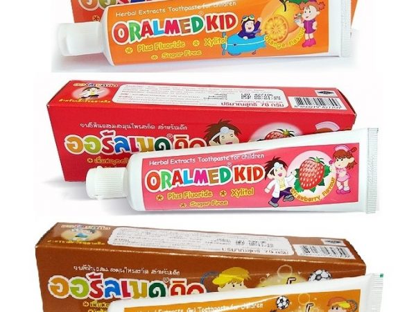 Детская гелевая зубная паста Oralmed Kid 40 гр 4 вкуса