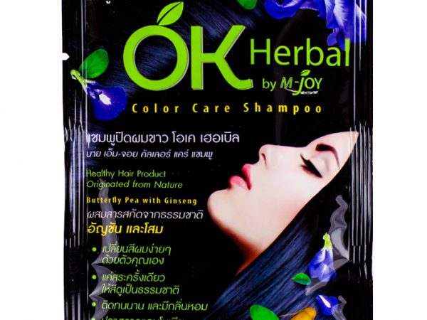 Оттеночный шампунь краска черный цвет OK Herbal 30 мл