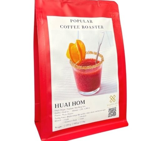 Зерновой кофе с ароматом апельсина и белой вишни Huai Hom 3 вида обжарки