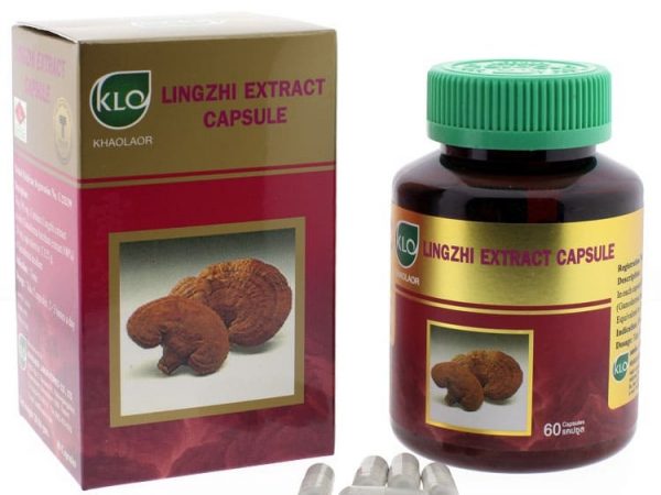Экстракт Трутовика Лакированного (гриб Линчжи) Khaolaor 60 капсул