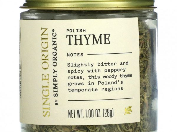 Simply Organic, Single Origin, польский чабрец, 28 г (1 унция)