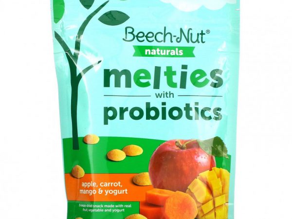 Beech-Nut, Naturals, расплав с пробиотиками, этап 3, яблоко, морковь, манго и йогурт, 28 г (1 унция)