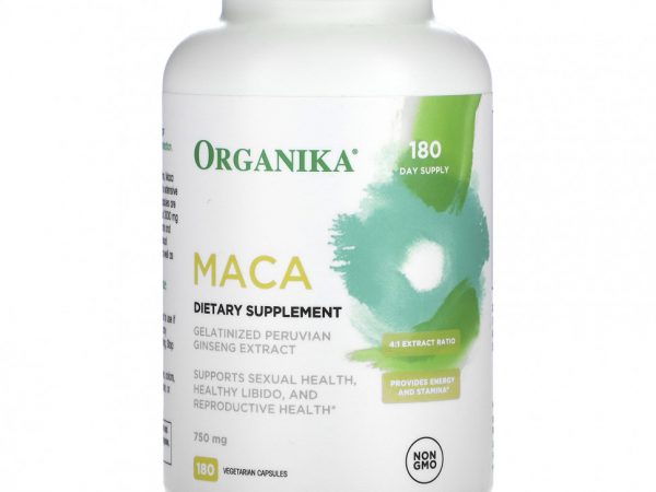 Organika, MACA, 750 mg, 180 Vegetarian Capsules