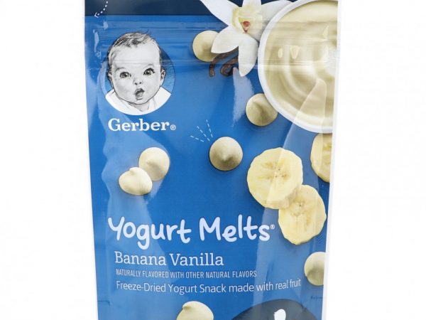 Gerber, Yogurt Melts, йогурт для малышей от 8 месяцев, банан и ваниль, 28 г (1 унция)