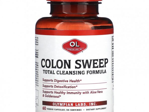 Olympian Labs, Colon Sweep, формула для полного очищения, 60 растительных капсул