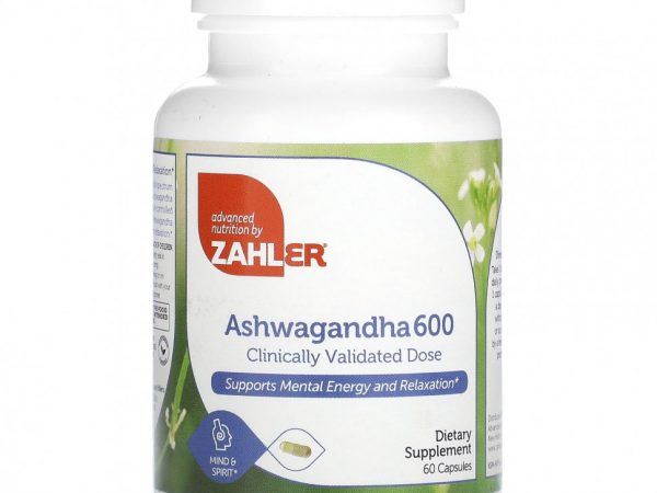 Zahler, Ашваганда 600, 60 капсул