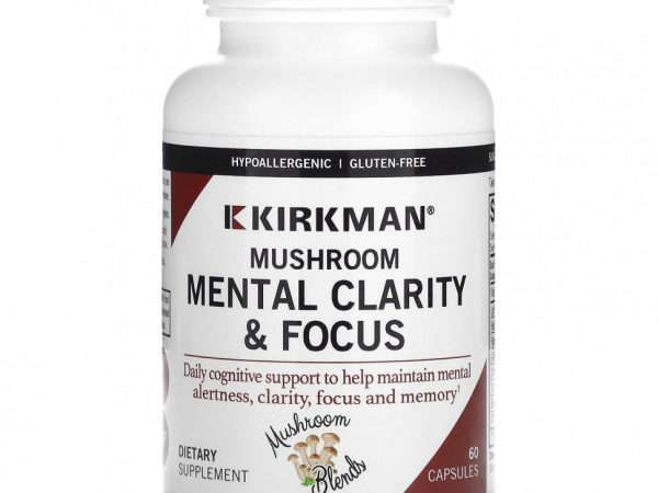 Kirkman Labs, Mushroom, для ясности ума и концентрации, 60 капсул