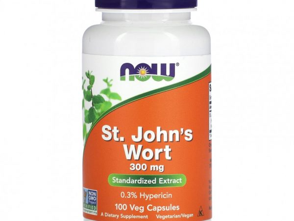 NOW Foods, Зверобой, 300 мг, 100 растительных капсул