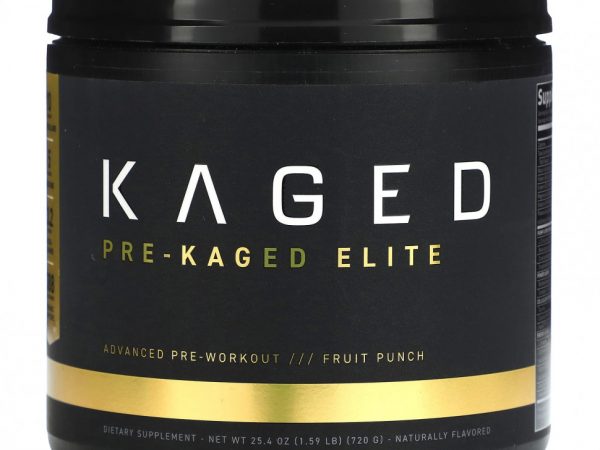 Kaged, PRE-KAGED Elite, расширенный предтренировочный комплекс, фруктовый пунш, 720 г (1,59 фунта)