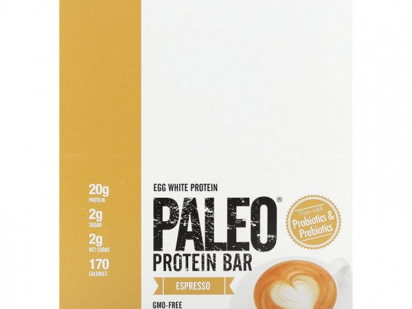 Julian Bakery, Paleo Protein Bar, Espresso, 12 батончиков, по 63,1 г (2,22 унции)