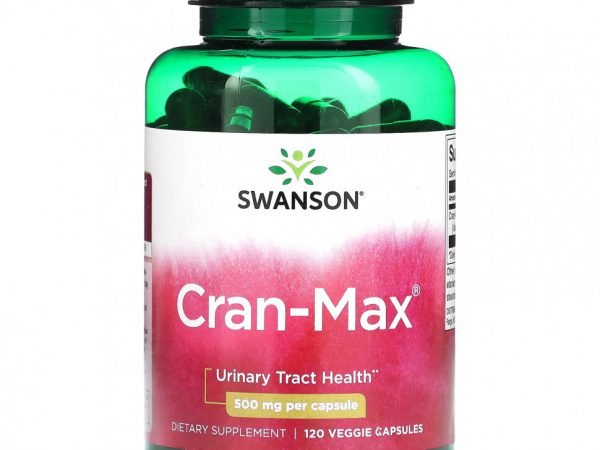 Swanson, Cran-Max, 500 мг, 120 растительных капсул