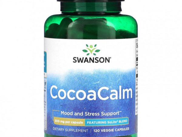 Swanson, CocoaCalm, 500 мг, 120 растительных капсул