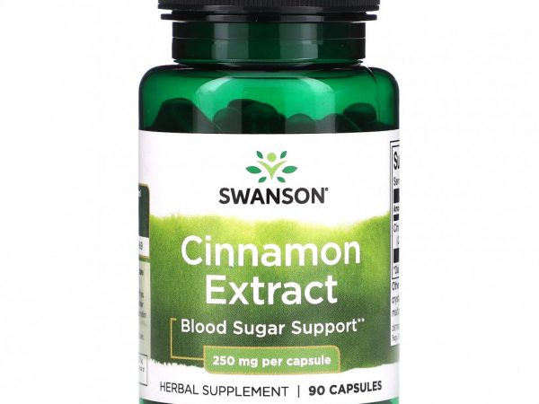 Swanson, Экстракт корицы, 250 мг, 90 капсул