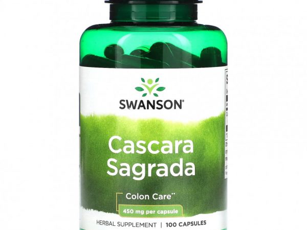Swanson, Cascara Sagrada, 450 мг, 100 капсул