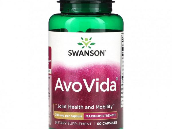 Swanson, AvoVida, максимальная эффективность, 300 мг, 60 капсул