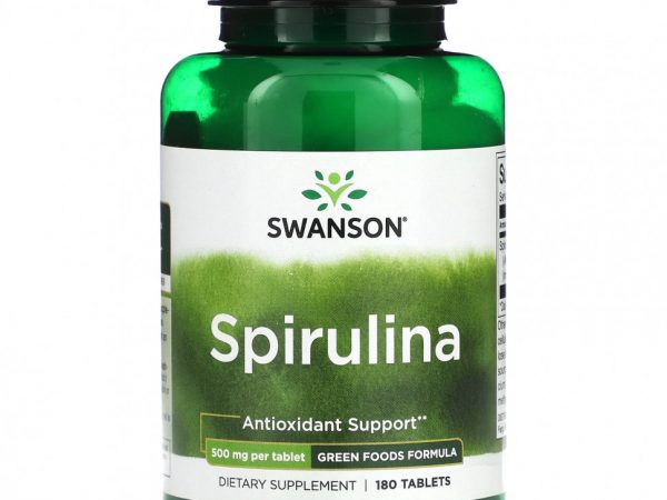 Swanson, Spirulina, 500 mg, 180 Tablets