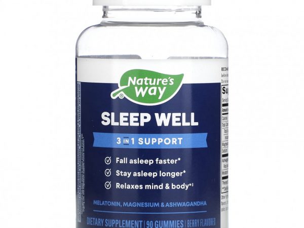 Nature's Way, Sleep Well, ягодный, 90 жевательных таблеток