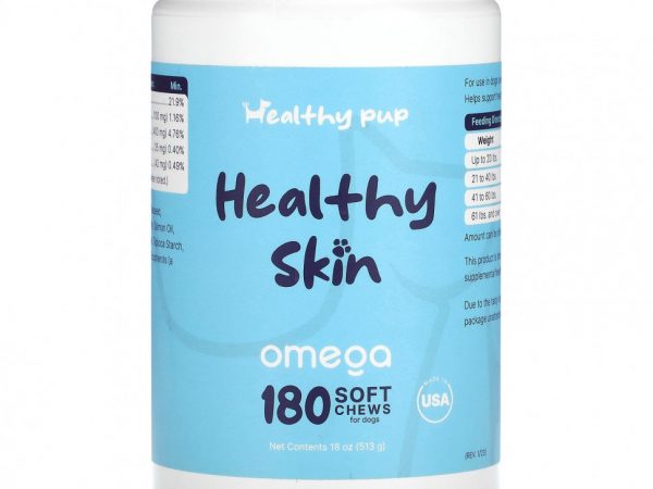 Healthy Pup, Healthy Skin, Omega, для собак, 180 жевательных таблеток, 513 г (18 унций)