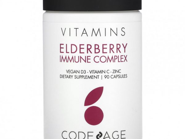 Codeage, Vitamins, иммунный комплекс бузины, 90 капсул