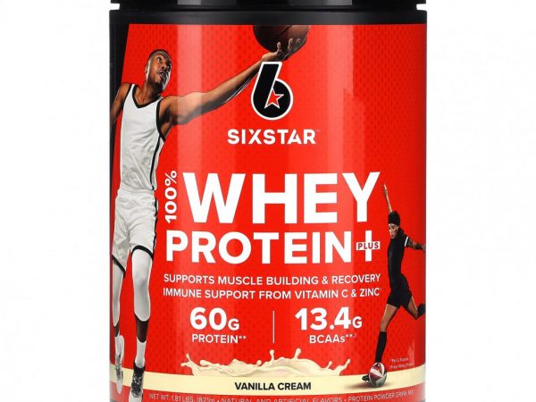 SIXSTAR, 100% Whey Protein Plus, ванильный крем, 821 г (1,81 фунта)
