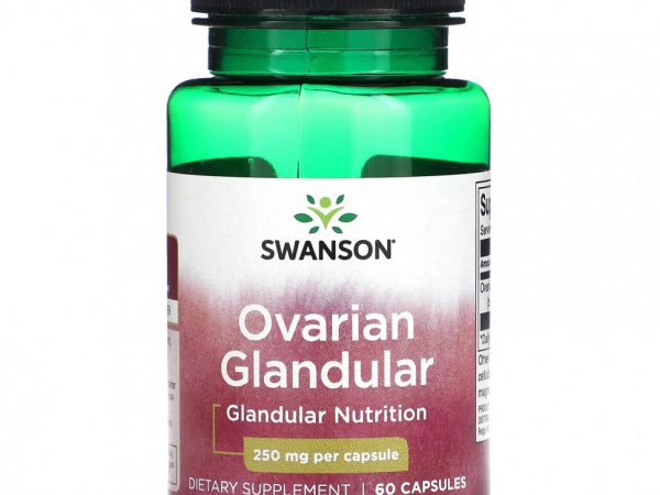 Swanson, Железистые яичники, 250 мг, 60 капсул