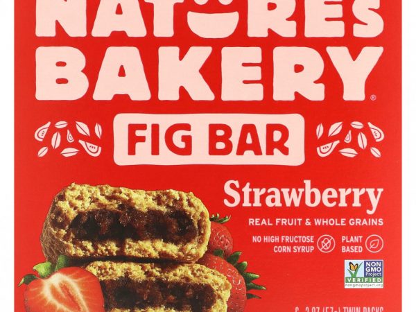 Nature's Bakery, Инжирный батончик, клубника, 6 двойных пакетиков по 57 г (2 унции)