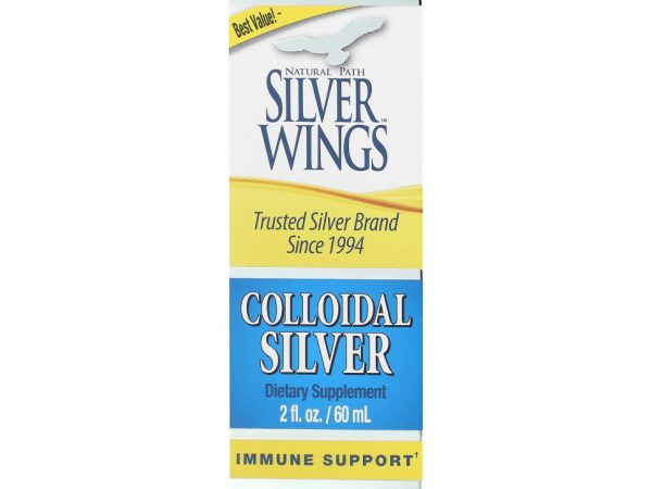Natural Path Silver Wings, Коллоидное серебро, 50 част. / Млн, 60 мл (2 жидк. Унции)