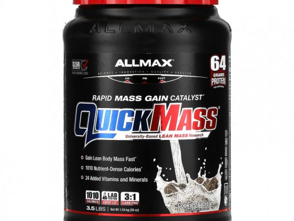 ALLMAX, QuickMass, катализатор для быстрого набора массы, печенье и сливки, 1,59 кг (3,5 фунта)