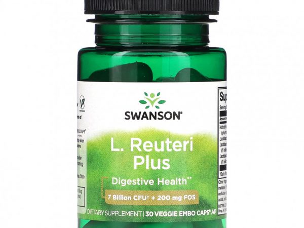 Swanson, Ацидофильные лактобактерии (L. acidophilus), Reuteri Plus, 30 вегетарианских капсул для ЭМБО