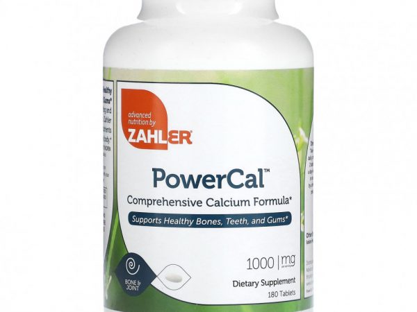 Zahler, PowerCal, комплексная формула кальция, 250 мг, 180 таблеток