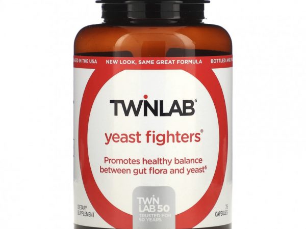 Twinlab, Yeast Fighters, 75 капсул