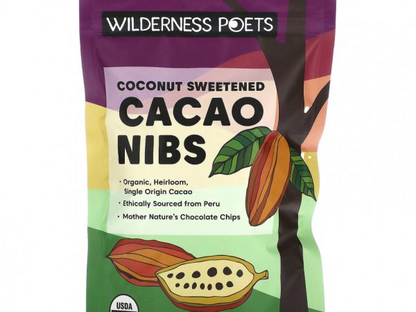 Wilderness Poets, Coconut Sweetened Cacao Nibs, 8 oz (226 g)