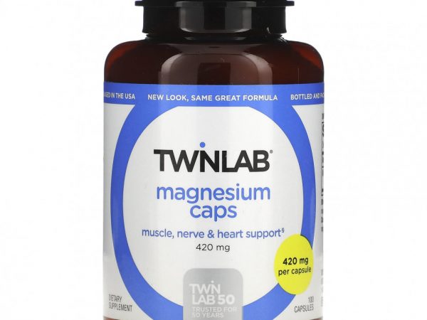 Twinlab, Магний в капсулах, 420 мг, 100 капсул