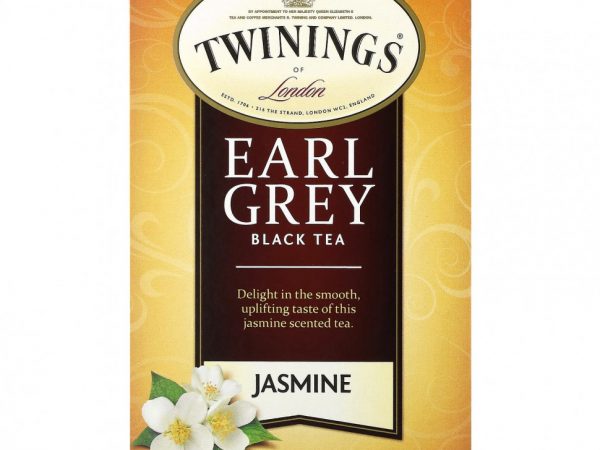 Twinings, Black Tea, Earl Grey, жасмин, 20 отдельных чайных пакетиков, 40 г (1,41 унции)