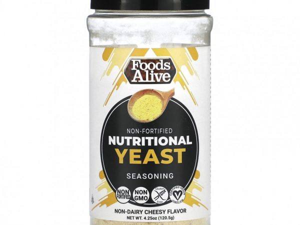 Foods Alive, Необогащенная приправа из пищевых дрожжей, немолочный сыр, 120,5 г (4,25 унции)