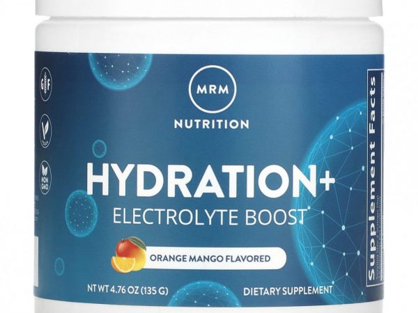 MRM Nutrition, Hydration + Electrolyte Boost, апельсин и манго, 135 г (4,67 унции)
