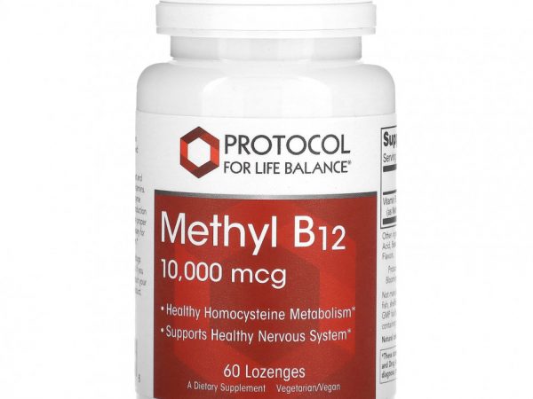 Protocol for Life Balance, Метил B12, 10 000 мкг, 60 пастилок