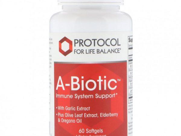 Protocol for Life Balance, A-Biotic, поддержка иммунной системы, 60 мягких таблеток