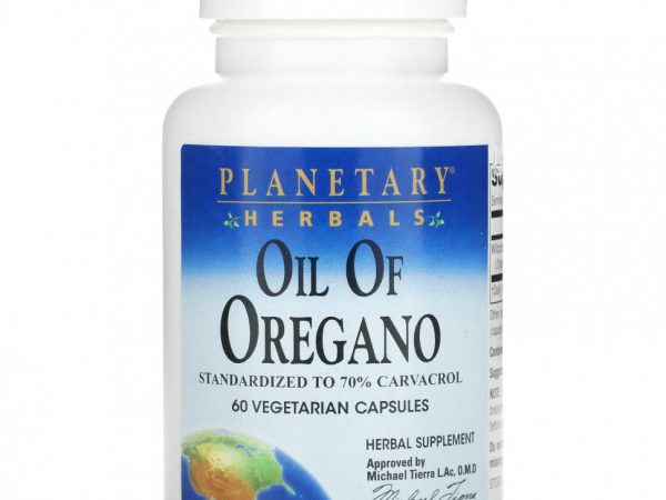 Planetary Herbals, Масло орегано, 60 вегетарианских капсул