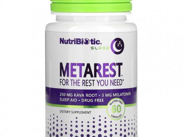 NutriBiotic, Sleep, MetaRest`` 60 капсул