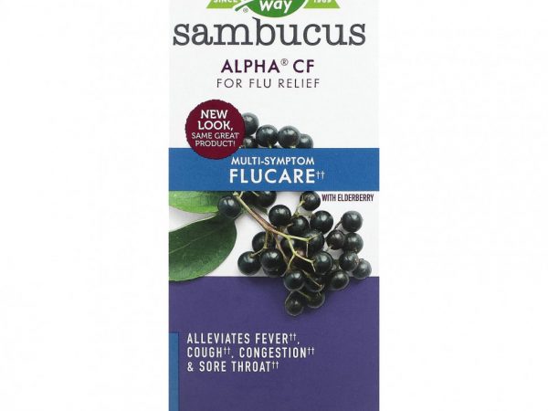 Nature's Way, Sambucus, Alpha CF, мультисимптомное средство от Flucare, с бузиной, 120 мл (4 жидк. Унции)
