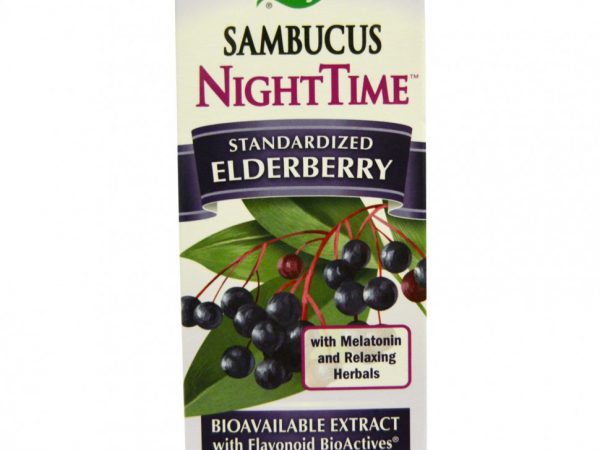 Nature's Way, Sambucus, NightTime, стандартизированная бузина, 120 мл (4 жидк. унции)