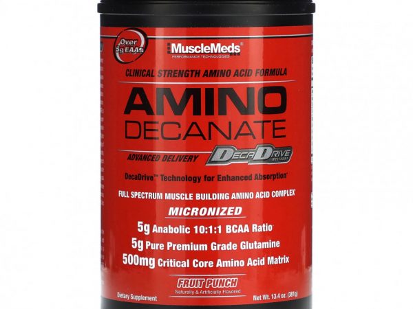 MuscleMeds, АМИНО ДЕКАНАТ, фруктовый пунш, 381 г (13,4 унции)