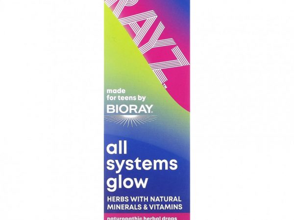 Bioray Inc., Rays, All Systems Glow, для подростков, малина, 59 мл (2 жидк. Унции)