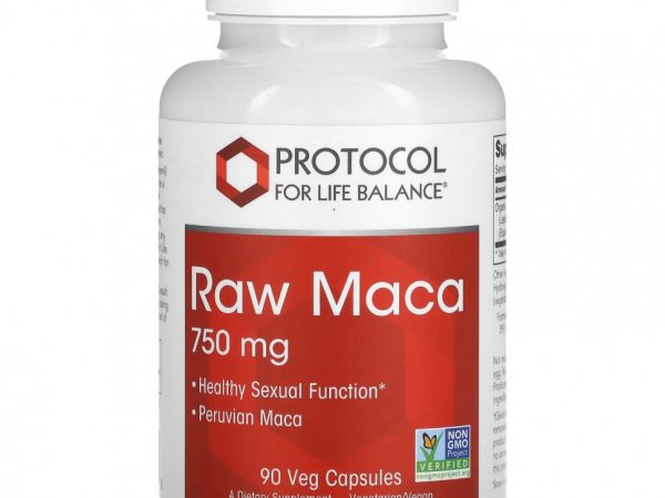Protocol for Life Balance, Сырая мака, 750 мг, 90 растительных капсул