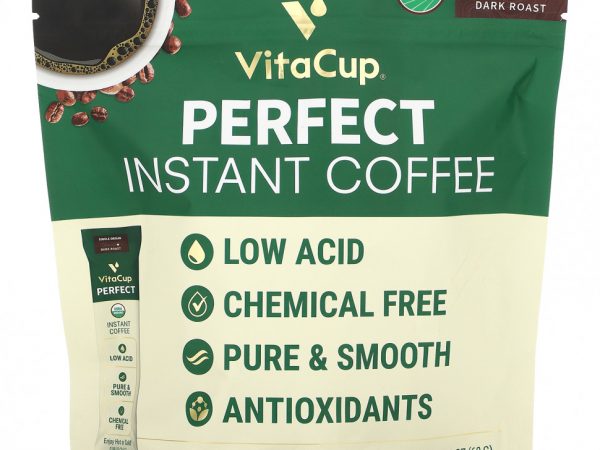 VitaCup, Perfect Instant Coffee, темная обжарка, 24 палочки для еды, по 2,5 г (0,09 унции)