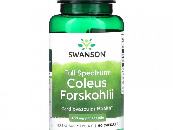 Swanson, Coleus Forskohlii полного спектра, 400 мг, 60 капсул