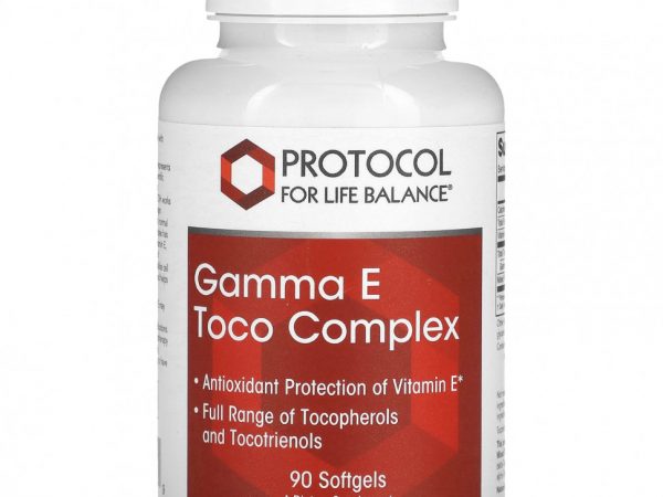 Protocol for Life Balance, Gamma E Toco Complex, 90 мягких таблеток